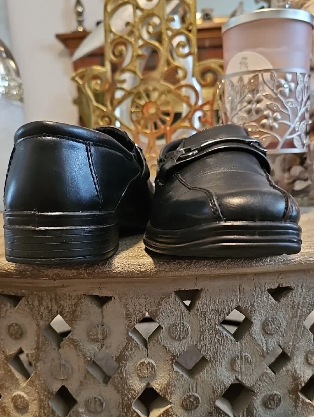 Deer Stags Black Slip-On Men's Loafers